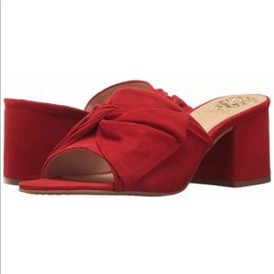 Vince Camuto Suede Bow Slide on Heel/Sandal